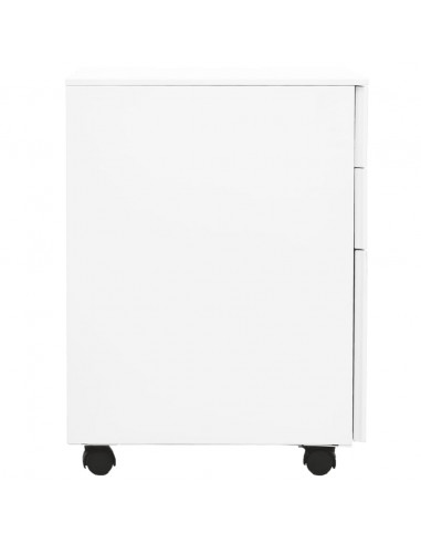 Schedario Mobile Bianco 39x45x60 cm in Acciaio