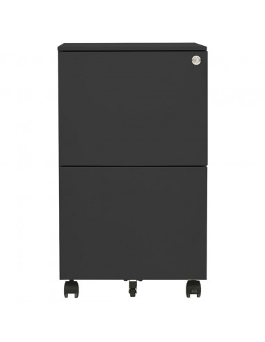 Schedario Mobile Antracite 39x45x67 cm in Acciaio