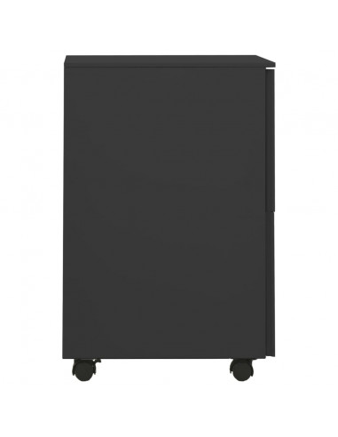 Schedario Mobile Antracite 39x45x67 cm in Acciaio