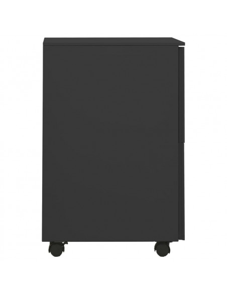 Schedario Mobile Antracite 39x45x67 cm in Acciaio