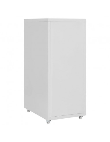 Schedario Mobile Grigio 28x41x69 cm in Metallo