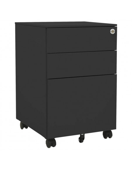 Schedario Mobile Antracite 39x45x60 cm in Acciaio