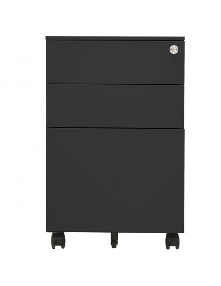 Schedario Mobile Antracite 39x45x60 cm in Acciaio