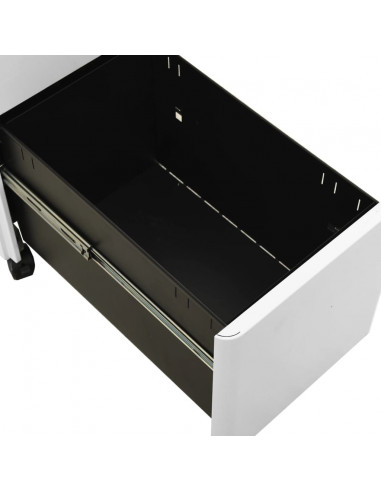 Schedario Mobile Grigio Chiaro 30x45x59 cm in Acciaio