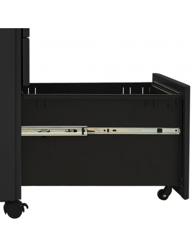 Schedario Mobile Antracite 30x45x59 cm in Acciaio