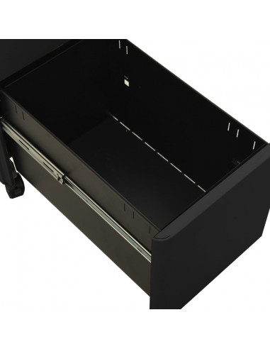 Schedario Mobile Antracite 30x45x59 cm in Acciaio