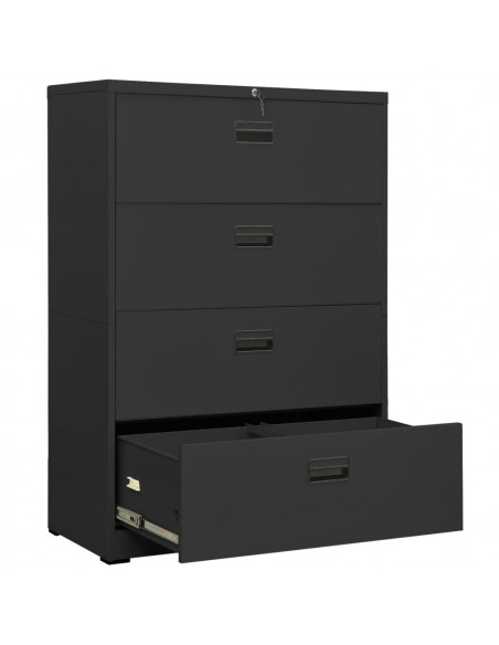 Armadio Classificatore Antracite 90x46x134 cm in Acciaio