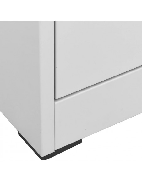 Armadio Classificatore Grigio Chiaro 90x46x164 cm in Acciaio