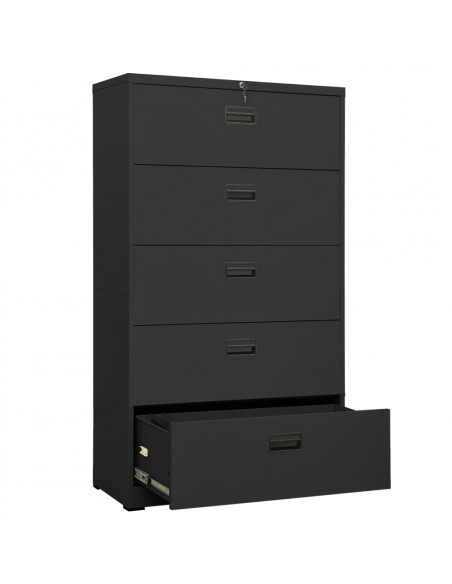 Armadio Classificatore Antracite 90x46x164 cm in Acciaio
