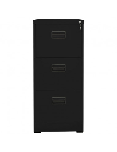 Schedario Nero 46x62x102,5 cm in Acciaio