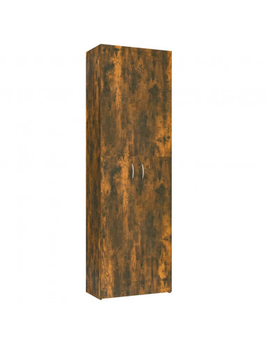 Armadio per Ufficio Rovere Fumo 60x32x190 cm Legno Multistrato