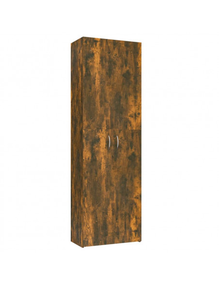 Armadio per Ufficio Rovere Fumo 60x32x190 cm Legno Multistrato