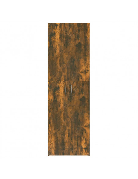 Armadio per Ufficio Rovere Fumo 60x32x190 cm Legno Multistrato