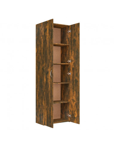 Armadio per Ufficio Rovere Fumo 60x32x190 cm Legno Multistrato