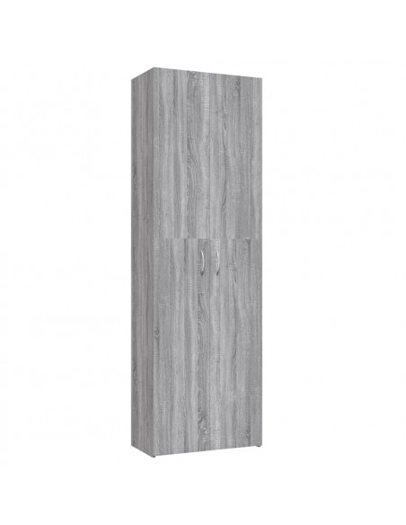 Armadio per Ufficio Grigio Sonoma 60x32x190cm Legno Multistrato