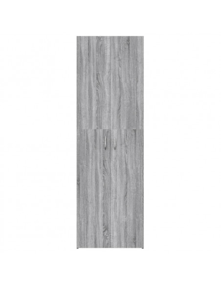 Armadio per Ufficio Grigio Sonoma 60x32x190cm Legno Multistrato