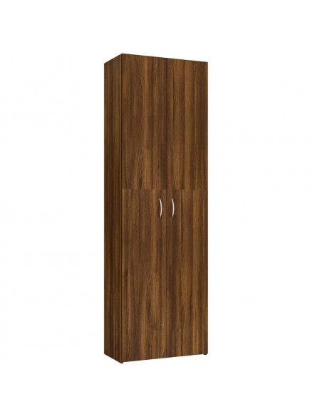Armadio Ufficio Rovere Marrone 60x32x190 cm Legno Multistrato
