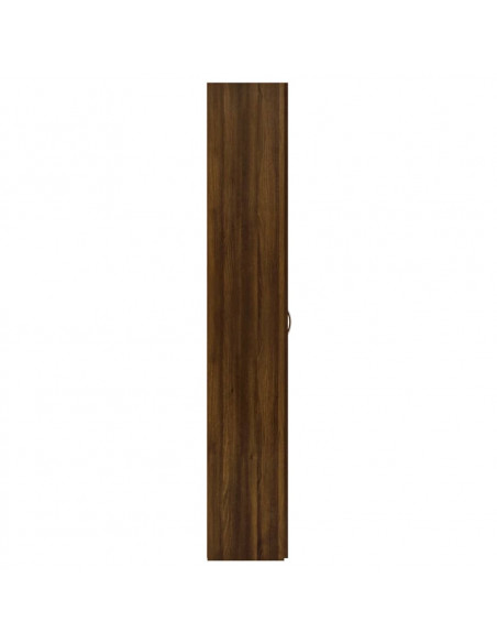 Armadio Ufficio Rovere Marrone 60x32x190 cm Legno Multistrato
