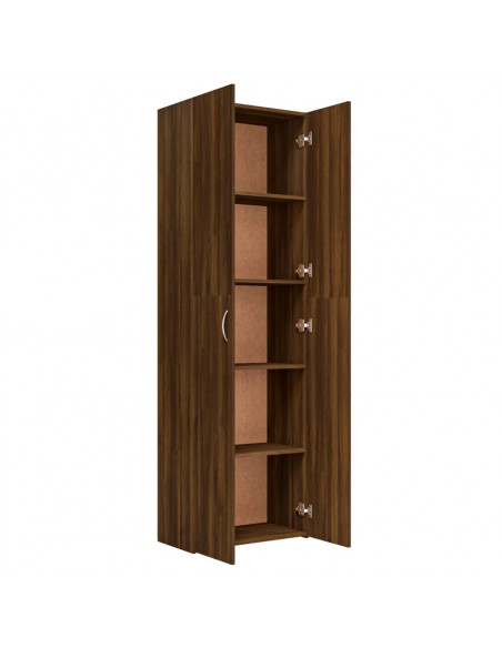 Armadio Ufficio Rovere Marrone 60x32x190 cm Legno Multistrato