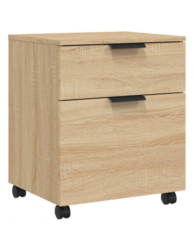 Schedario con Ruote Rovere Sonoma 45x38x54 cm Legno Multistrato