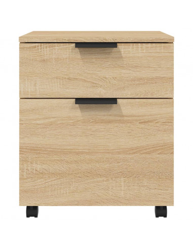 Schedario con Ruote Rovere Sonoma 45x38x54 cm Legno Multistrato