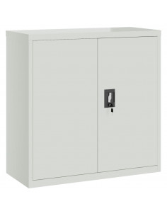 Armadio per Ufficio a 2 Ante 90 cm Grigio in Acciaio 2