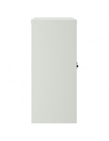 Armadio per Ufficio a 2 Ante 90 cm Grigio in Acciaio