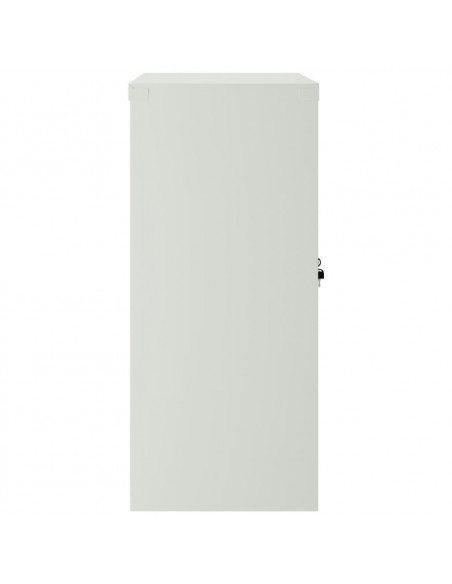 Armadio per Ufficio a 2 Ante 90 cm Grigio in Acciaio