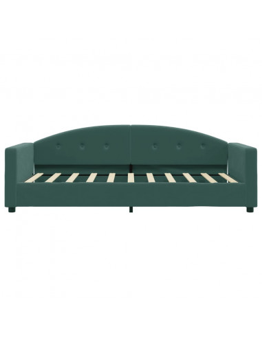 Letto da Giorno Verde Scuro 80x200 cm in Velluto