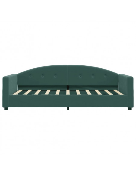 Letto da Giorno Verde Scuro 80x200 cm in Velluto
