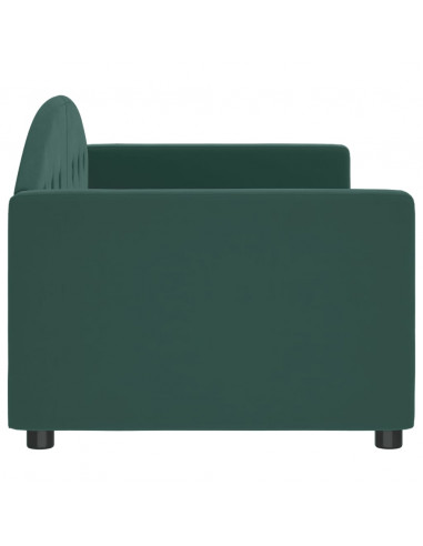 Letto da Giorno Verde Scuro 80x200 cm in Velluto