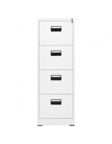 Armadio Classificatore Bianco 46x62x133 cm in Acciaio