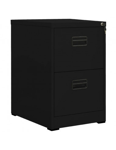 Schedario Nero 46x62x72,5 cm in Acciaio