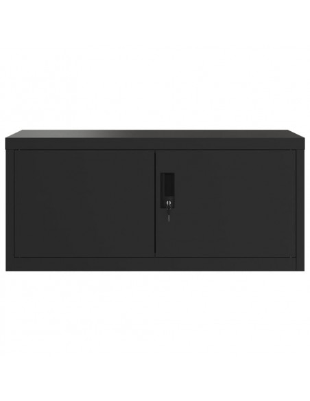 Armadio Classificatore Nero 90x40x40 cm in Acciaio