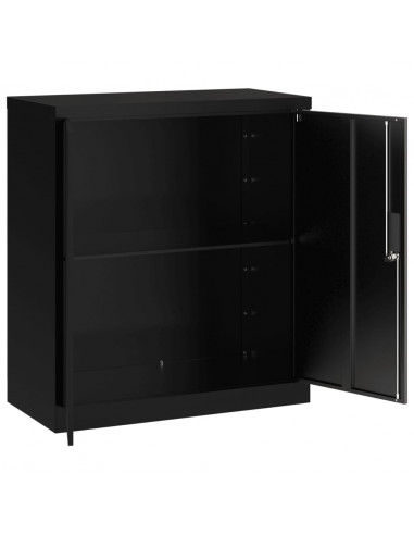 Armadio Classificatore Nero 79x40x90 cm in Acciaio
