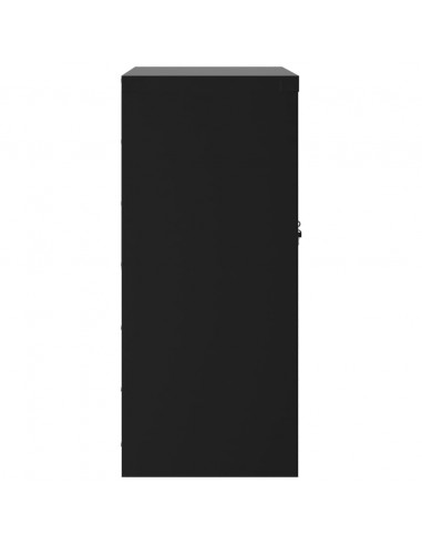 Armadio Classificatore Nero 79x40x90 cm in Acciaio