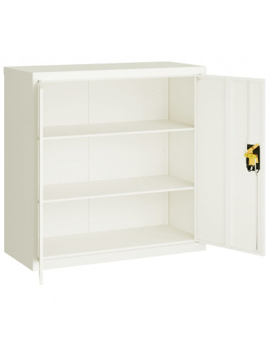 Armadio Classificatore Bianco 90x40x90 cm in Acciaio