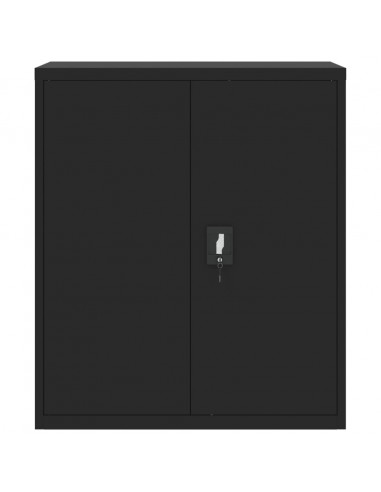 Armadio Classificatore Nero 90x40x105 cm in Acciaio