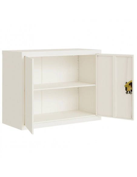Armadio Classificatore Bianco 90x40x70 cm in Acciaio