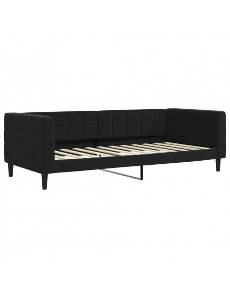 Letto da Giorno Nero 90x200 cm in Velluto