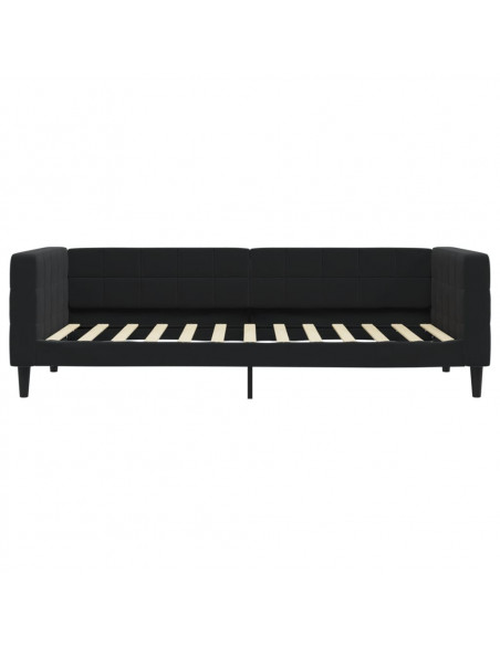 Letto da Giorno Nero 90x200 cm in Velluto