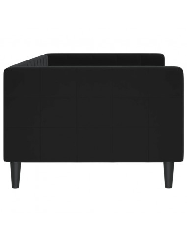 Letto da Giorno Nero 90x200 cm in Velluto
