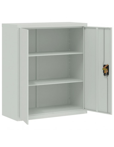Armadio Classificatore Grigio Chiaro 90x40x105 cm in Acciaio
