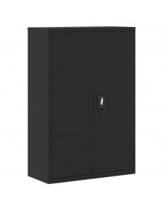Armadio Classificatore Nero 90x40x140 cm in Acciaio 2