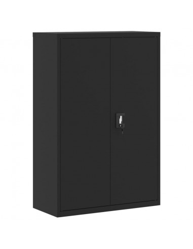 Armadio Classificatore Nero 90x40x140 cm in Acciaio