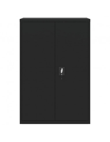 Armadio Classificatore Nero 90x40x140 cm in Acciaio