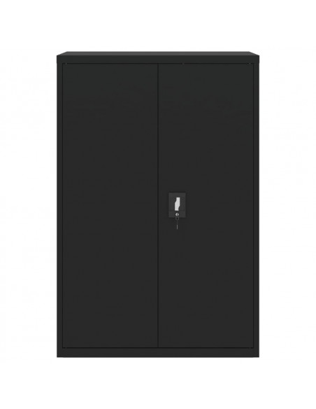 Armadio Classificatore Nero 90x40x140 cm in Acciaio