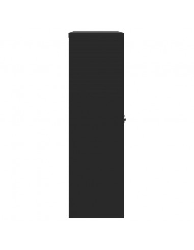 Armadio Classificatore Nero 90x40x140 cm in Acciaio