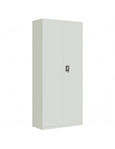 Armadio Classificatore Grigio Chiaro 90x40x200 cm in Acciaio 2