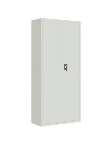 Armadio Classificatore Grigio Chiaro 90x40x200 cm in Acciaio